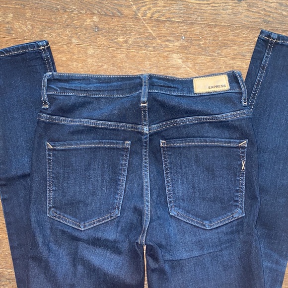 Express high- waisted dark wash jeans- women’s 00R - Picture 4 of 4